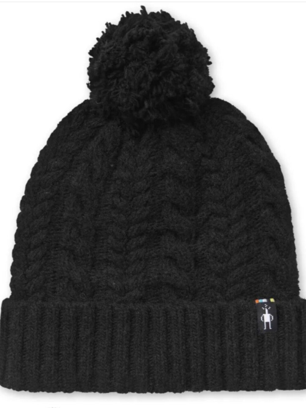 SMARTWOOL Merino Wool Blend Pom Hat - One Size - Dark Grey